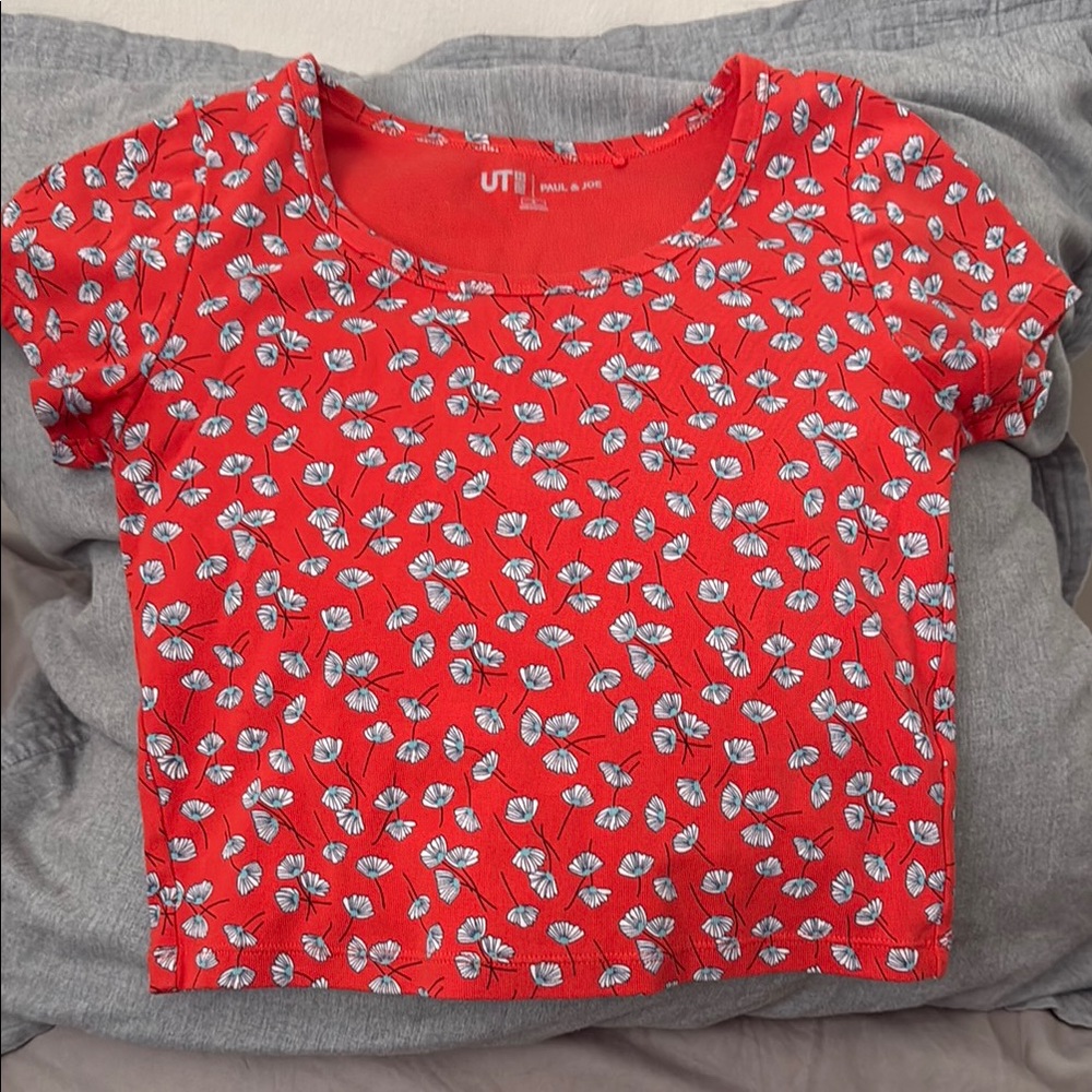 Paul & Joe for Uniqlo crop top sz Small EUC